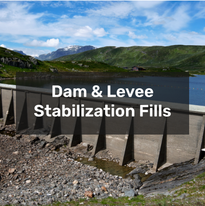 use cellular concrete for dam and levee stabilization fills