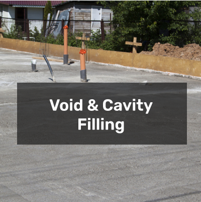use cellular concrete for void and cavity filling